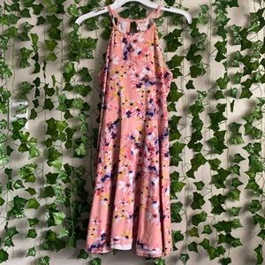 Mossimo Supply Co. Pink floral high-neck mini dress Size Small